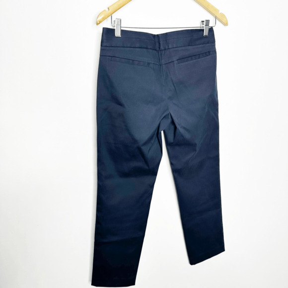 THEORY SEVERINE Crop Trouser Pants NAVY blue stretch career womens size us 4 - Picture 6 of 8